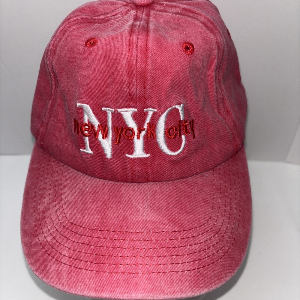 Newhattan New York City NYC Pink One Size 100% Cotton Cap Women's baseball cap